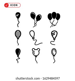 balloon icon or logo isolated sign symbol vector illustration - Collection of high quality black style vector icons
