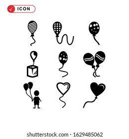 balloon icon or logo isolated sign symbol vector illustration - Collection of high quality black style vector icons
