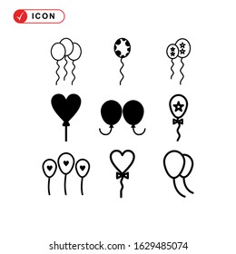 balloon icon or logo isolated sign symbol vector illustration - Collection of high quality black style vector icons
