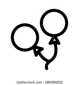 balloon icon or logo isolated sign symbol vector illustration - high quality black style vector icons
