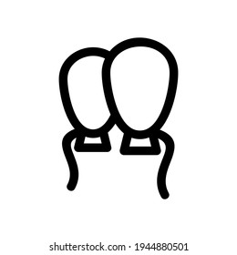 balloon icon or logo isolated sign symbol vector illustration - high quality black style vector icons