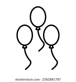 Balloon icon logo sign set vector outline