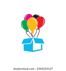 Balloon icon logo vector illustration template design.