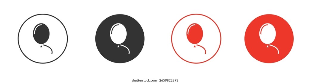 Ícone de balão para logotipo, símbolo de sinal de vetor para design