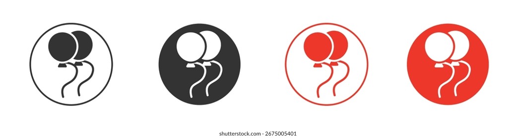 Balloon icon for logo, vector sign symbol for design
