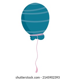 Ballonsymbol, moderner minimaler Flachdesign-Stil, Vektorgrafik. Party-Ballon. Feiern, Urlaubsplanung