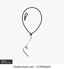 Balloon icon on white background
