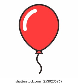 Balloon icon on white background 