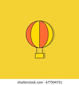 balloon icon on yellow background