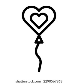 balloon icon outline black colour mother day illustration vector element and symbol perfect.
