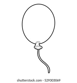 Balloon icon. Outline illustration of balloon vector icon for web