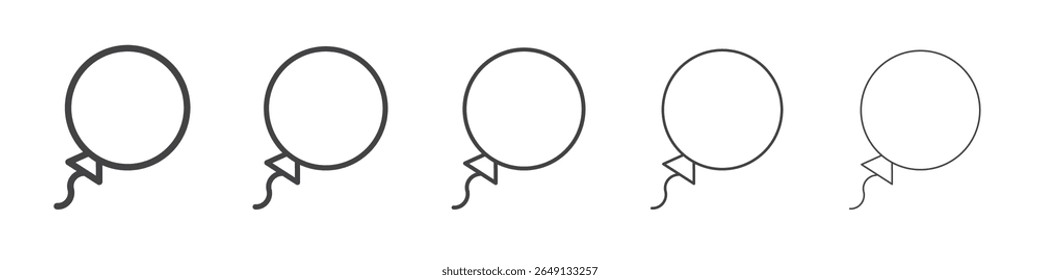 Ícone de balão símbolo de vetor de ilustração de contorno