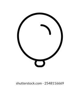 Conjunto de contorno de icono de globo en color blanco y negro