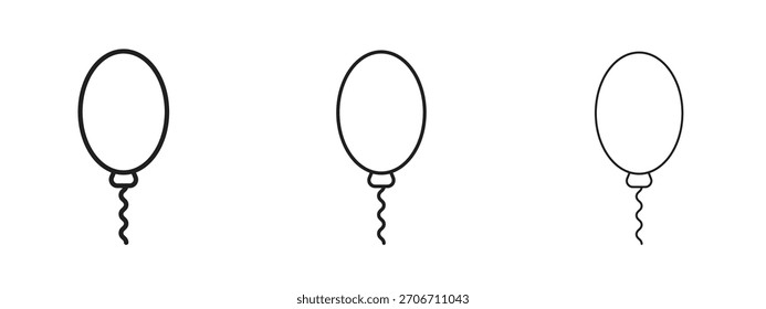 Balloon icon with outline style, vector illustration designs