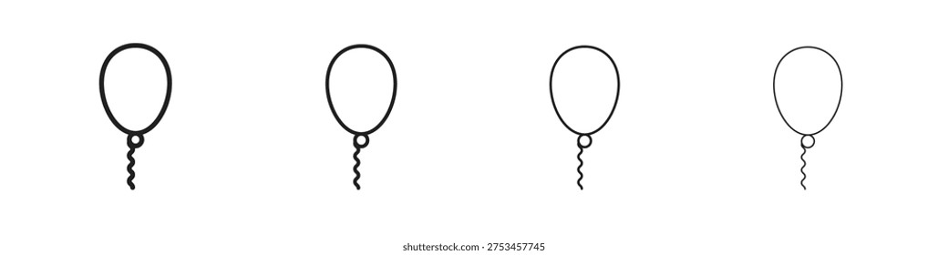 Balloon icon outline vector. outline icons collection.