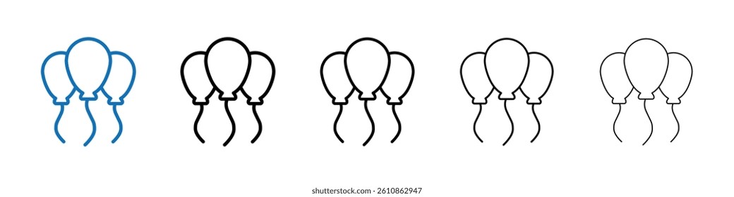 Balloon icon Outline vector logo for web ui
