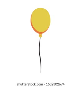 balloon icon over white background, colorful design, vector illustration