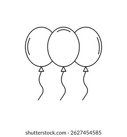 Balloon Icon. Party Icon Ballon Decoration birthday Vector. Symbol of Balloon. Vector illustration.