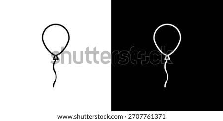 Balloon icon pixel perfect. Outline symbol. Simple linear drawing.