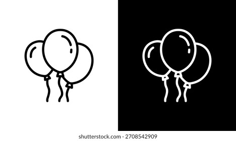 Balloon With Icon Set Design