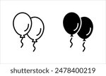 Balloon icon set illustration, Party balloon sign and symbol.