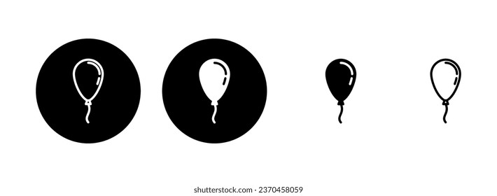 Balloon icon set illustration. Party balloon sign and symbol