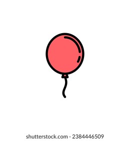 Balloon icon set illustration. Party balloon sign and symbol