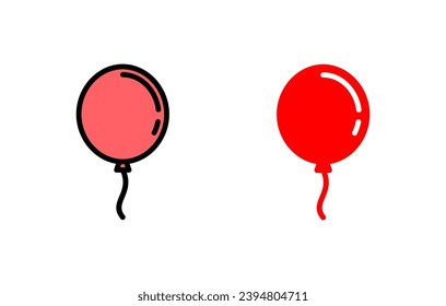 Balloon icon set illustration. Party balloon sign and symbol