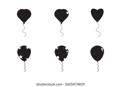 Balloon icon set illustration, Party balloon sign and symbol.