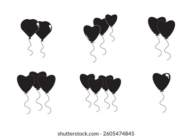 Balloon icon set illustration, Party balloon sign and symbol.
