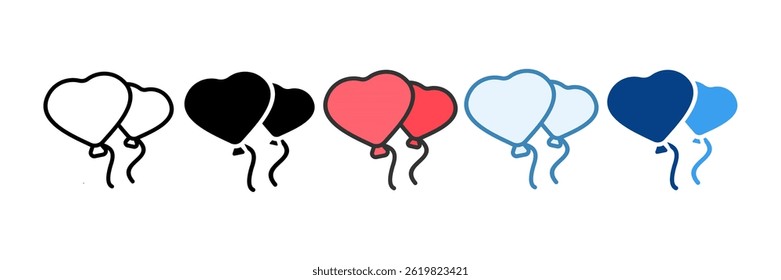 Balloon Icon Set Multiple Style Collection