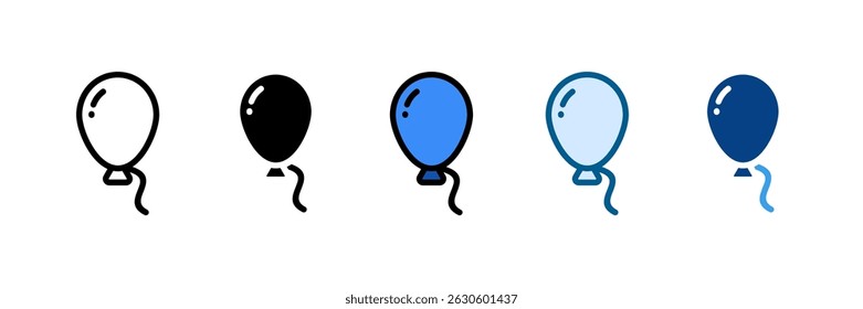 Ícone de balão definir coleção de vários estilos