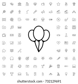 Balloon icon. set of outline entertainment icons.