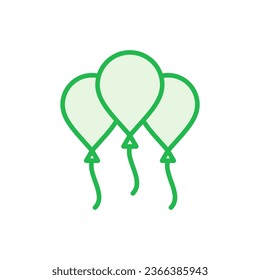 Balloon icon set. party balloon icon decoration birthday vector. Balloon black silhouette icon