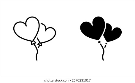 Balloon icon set, Party balloon sign and symbol. vector illustration on white background