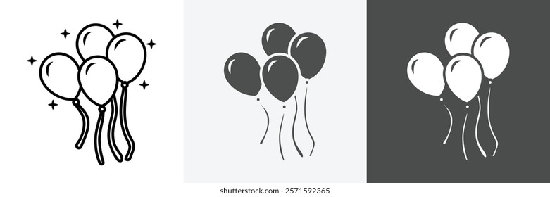 Balloon Icon set vector art