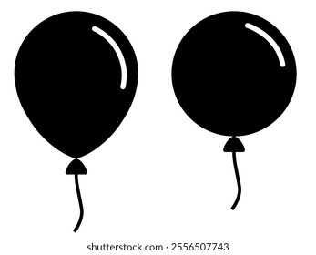 Balloon icon set. Vector illustration.