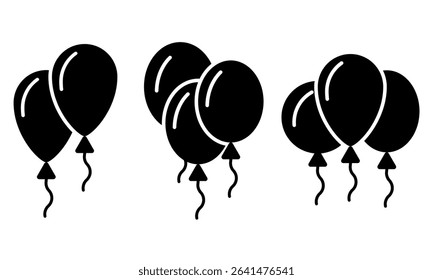 Balloon icon set. Vector illustration.