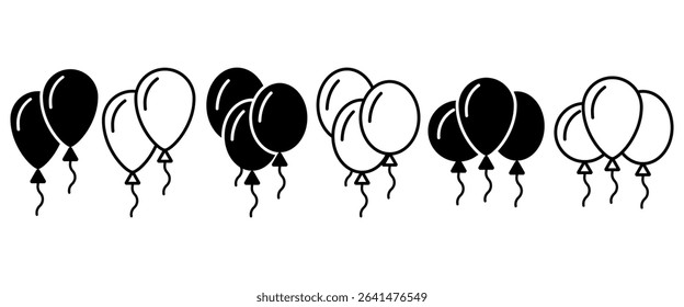Balloon icon set. Vector illustration.