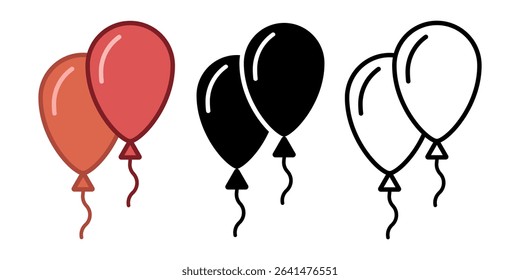 Balloon icon set. Vector illustration.