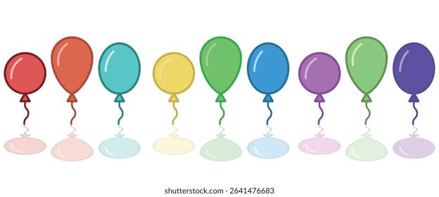 Balloon icon set. Vector illustration.