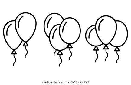 Balloon icon set. Vector illustration.