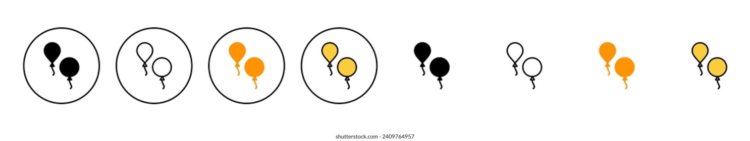 Vector de conjunto de iconos de globo. Signo de globo de partido y símbolo