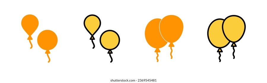 Icono de globo para aplicación web y móvil. Signo de globo de partido y símbolo
