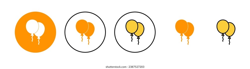 Balloon icon set for web and mobile app. Party balloon sign and symbol