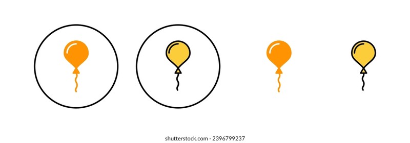 Balloon icon set for web and mobile app. Party balloon sign and symbol