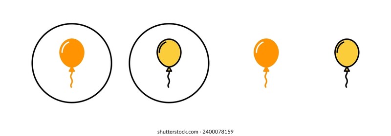 Icono de globo para aplicación web y móvil. Signo de globo de partido y símbolo