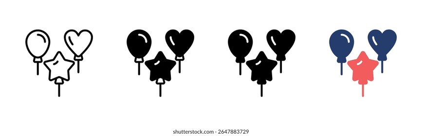 Balloon icon sheet multiple style collection