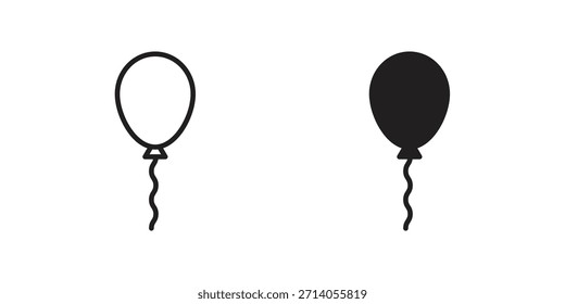 Ícone de balão silhueta projetos vetoriais. Traçados editáveis