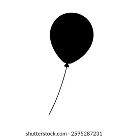 Balloon icon   silhouette vector icon sign symbol illustration design.